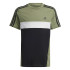 Camiseta adidas Tiberio 3 Bandas Colorblock Infantil Verde