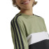 Camiseta adidas Tiberio 3 Bandas Colorblock Infantil Verde