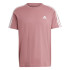 Camiseta adidas Essentials Single Jersey 3 Bandas Hombre Rosa