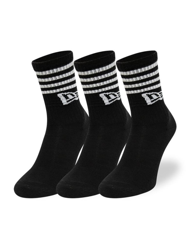 Calcetines New Era Stripe Crew Sock NE BLK