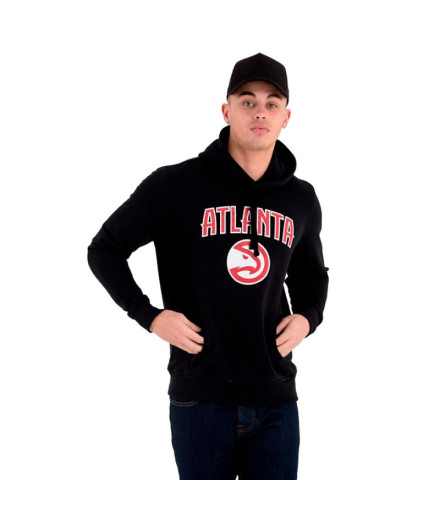 Sudadera New Era NBA Regular Atlanta Hawks Negro Hombre