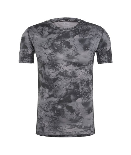 Camiseta de Fitness adidas Techfit Training Aop Hombre Negro