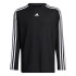Camisa adidas Train Essentials Logo Regular Fit Longsleeve Infantil Negro/Blanco