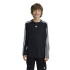 Camisa adidas Train Essentials Logo Regular Fit Longsleeve Infantil Negro/Blanco