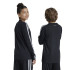 Camisa adidas Train Essentials Logo Regular Fit Longsleeve Infantil Negro/Blanco