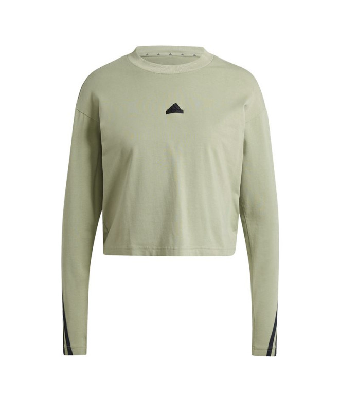 Camiseta adidas Future Icons 3 Bandas Long...