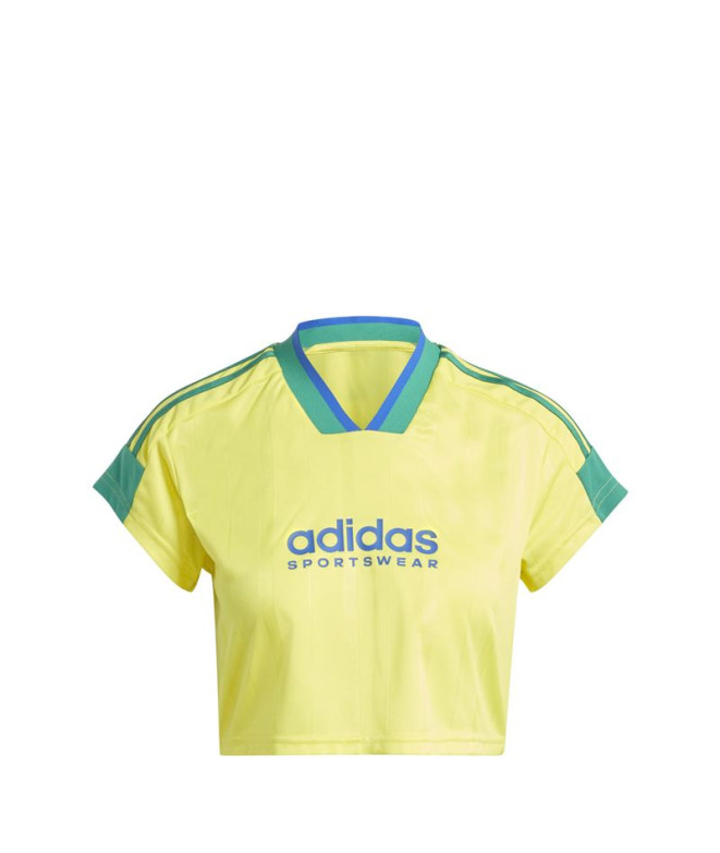 Camiseta adidas Tiro Cut 3 Bandas Cropped Mujer...