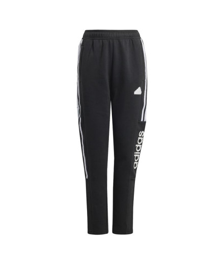 Pantalón adidas Tiro Fleece Infantil Negro/Blanco