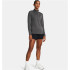 Camiseta de Fitness Under Armour Tech 1/2 Zip- Solid Mujer Gris