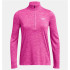 Camiseta de Fitness Under Armour Tech 1/2 Zip- Twist Mujer Rosa