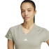 Camiseta adidas Aeroready Train Essentials Minimal Branding V-Neck Mujer Gris
