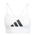 Sujetador Deportivo de Fitness adidas Aeroreact Big Logo Graphic Mujer Blanco