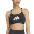 Sujetador Deportivo de Fitness adidas Aeroreact Big Logo Graphic Mujer Negro