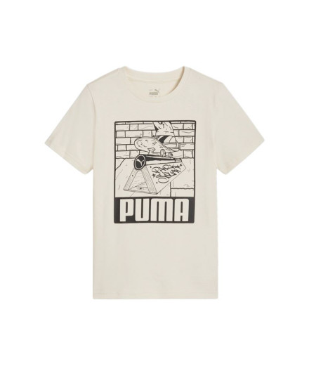 Camiseta Puma Essentials+ Mid 90S Graphic Niño Blanco