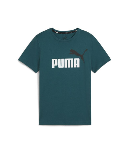 Camiseta Puma Ess+ 2 Col Logo Niño Azul