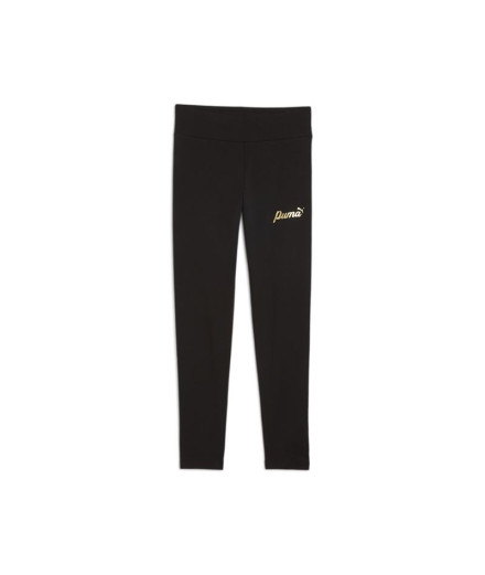 Mallas Puma Essentials+ Script Metallic Niña Negro