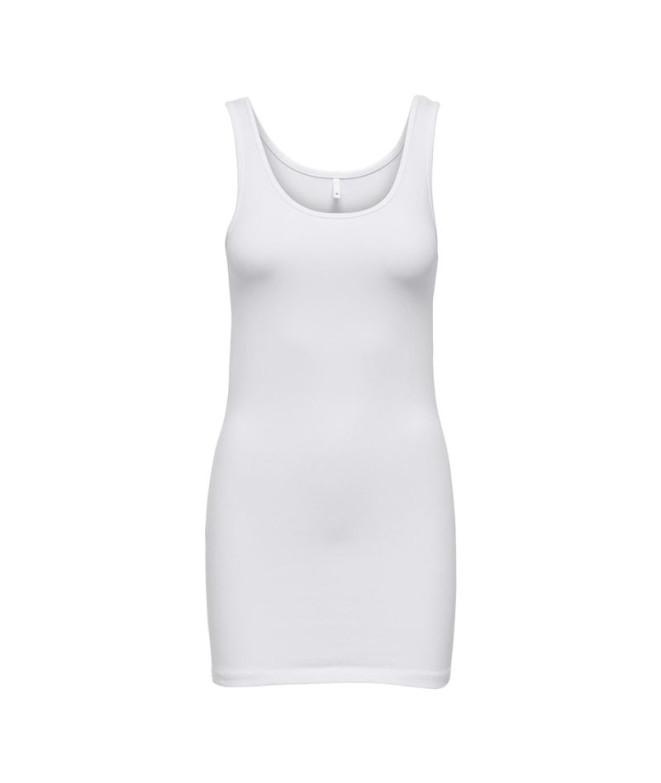 Camiseta Only live Love S/L Long Blanco Mujer