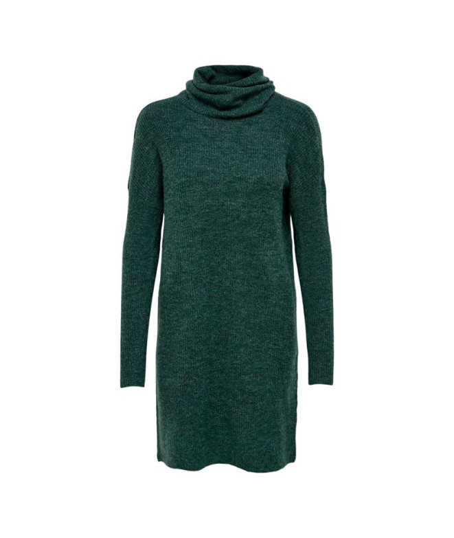 Vestido Only Onljana Cowlnck Wool Mallard Verde...