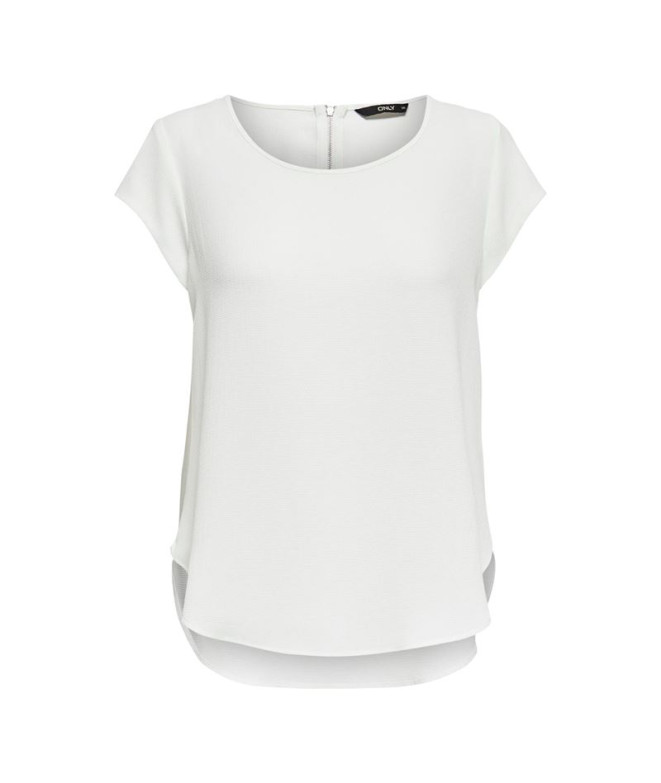 Camiseta Only vic S/S Solid Ptm Cloud Dancer Mujer