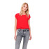 Camiseta Only vic S/S Solid Ptm High Risk Red Mujer