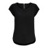 Camiseta Only vic S/S Solid Ptm Negro Mujer