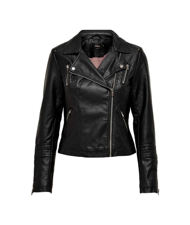 Chaqueta Only Onlgemma Faux Leather Biker Negro...