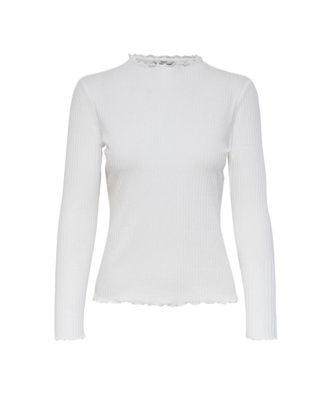 Camiseta Only emma High Egret Mujer