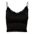 Top Only vicky Lace Seamless Cropped Negro Mujer