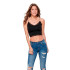 Top Only vicky Lace Seamless Cropped Negro Mujer
