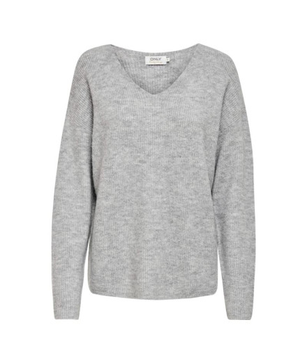 Sudadera Only Onlcamilla V- Light Gris Mujer