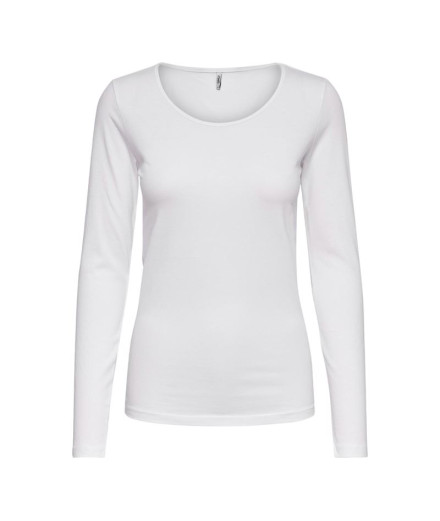 Camiseta Only live Love O Blanco Mujer