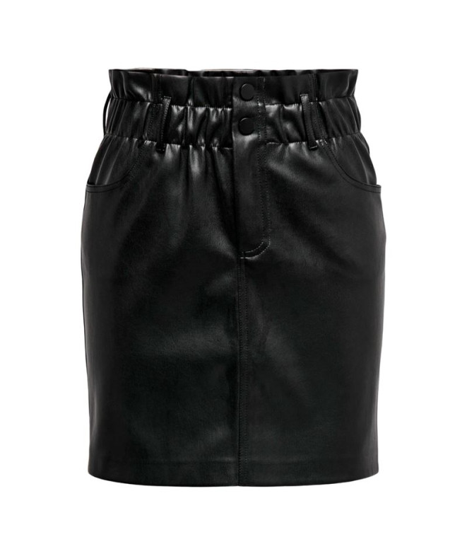 Falda Only maiya-Miri Life Faux L. Skrt Negro...