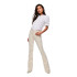 Pantalón Only blush Mid Flared Dot019 Ecru Mujer