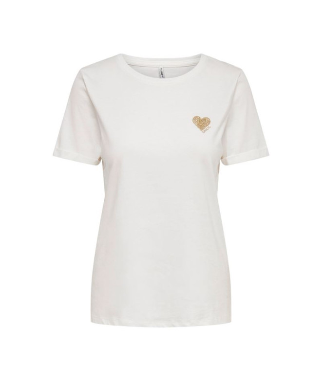 Camiseta Only kita Life S/S Logo Cloud Dancer...