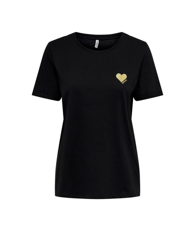 Camiseta Only kita Life S/S Logo Black Mujer