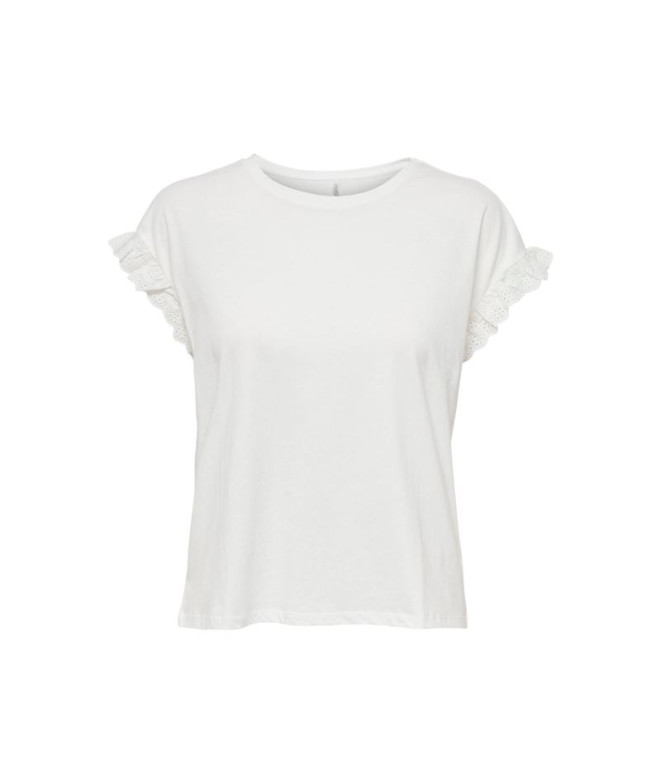 Camiseta Only Onliris/S Emb Cloud Dancer Mujer