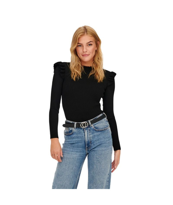 Sudadera Only sia Sally Ruffle Black Mujer