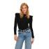 Sudadera Only sia Sally Ruffle Black Mujer
