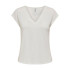 Camiseta Only Onlfree Life Mod.V-Neck Cloud Dancer Mujer