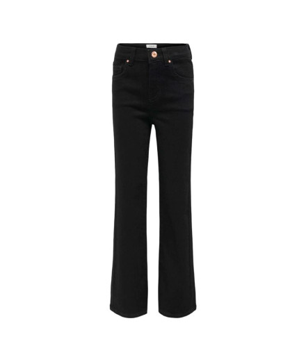 Pantalón Only Kogjuicy Wide Leg Cro588 Black Denim Mujer
