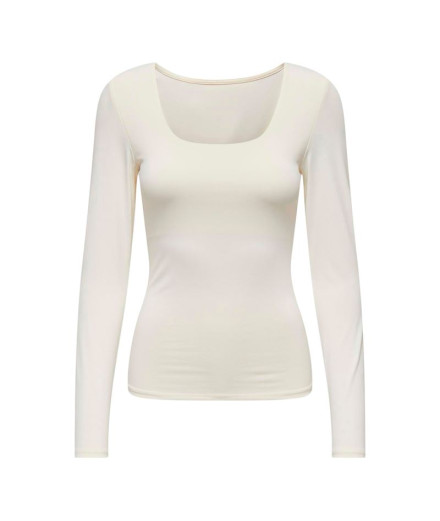 Camiseta Only ea 2-Way Deep Cloud Dancer Mujer
