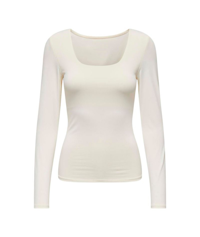 Camiseta Only ea 2-Way Deep Cloud Dancer Mujer