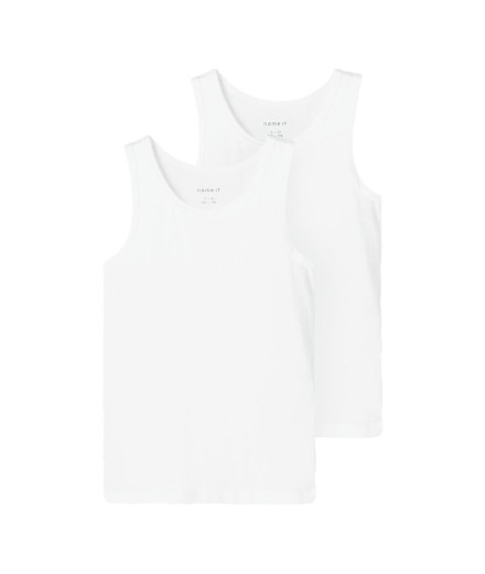Camiseta Name it mtank 2P Bright White Infantil