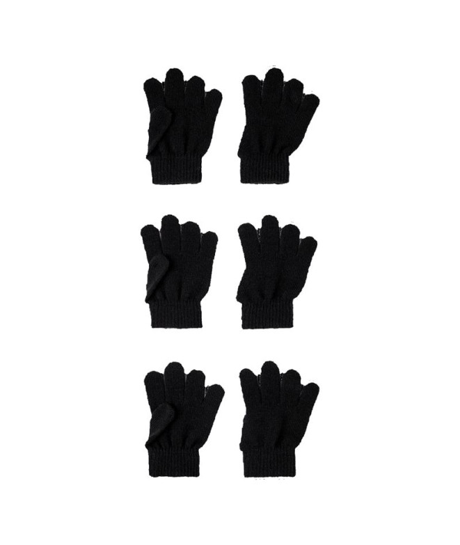 Guantes Name it nmagic Gloves 3P Black Unisex