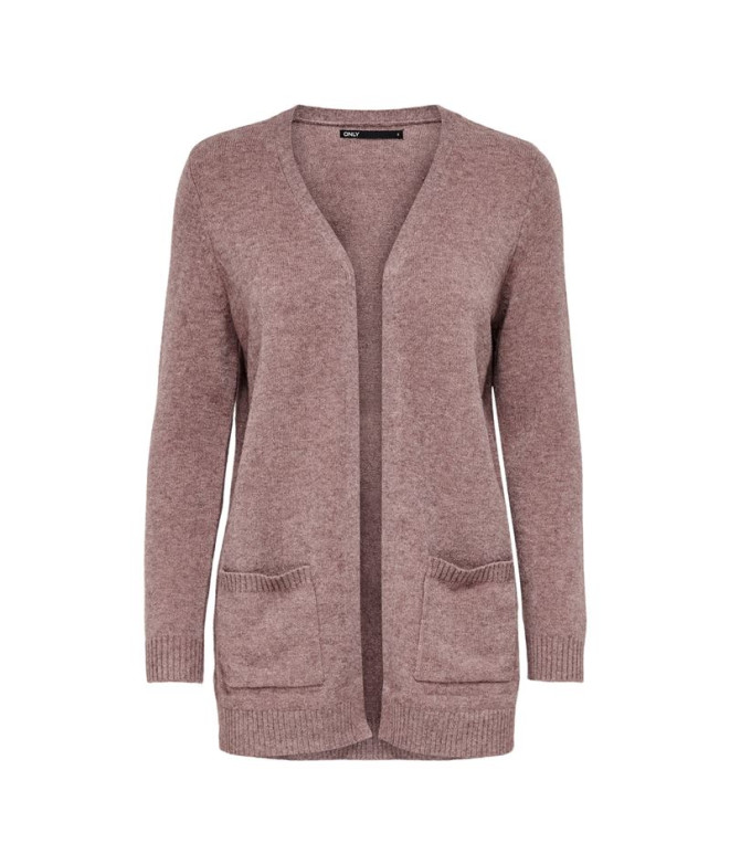 Sudadera Only Onllesly Open Cardigan Rosa Brown...