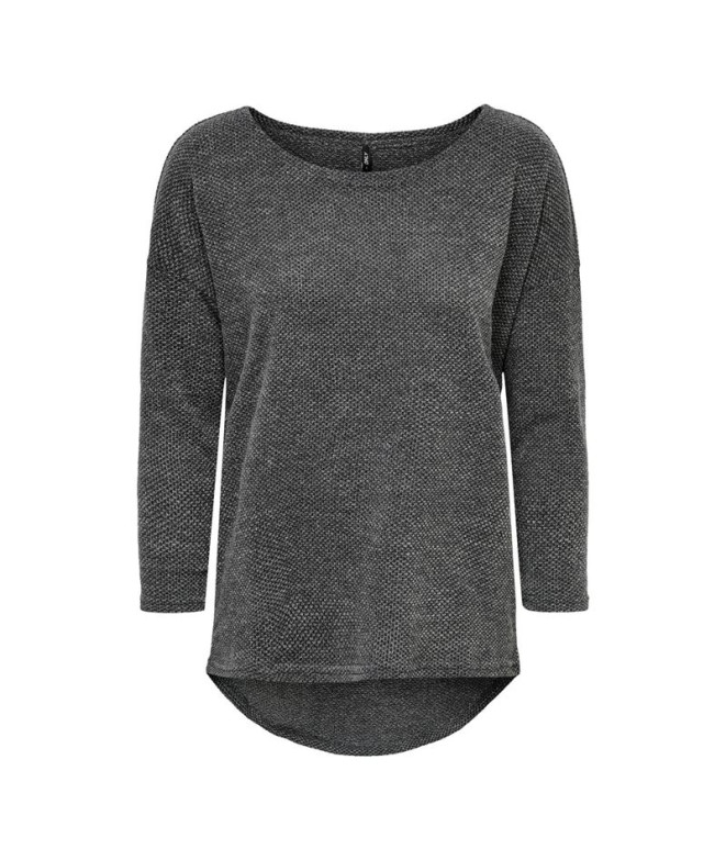 Camiseta Only alba 3/4 Dark Gris Mujer