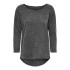 Camiseta Only alba 3/4 Dark Gris Mujer