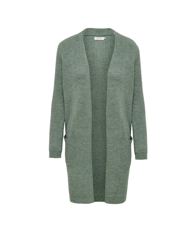 Sudadera Only jade Cardigan Granite Verde Mujer
