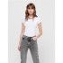 Camiseta Only live Love S/S O White Mujer