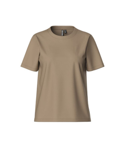 Camiseta Pieces ria Solid Silver Mink Mujer